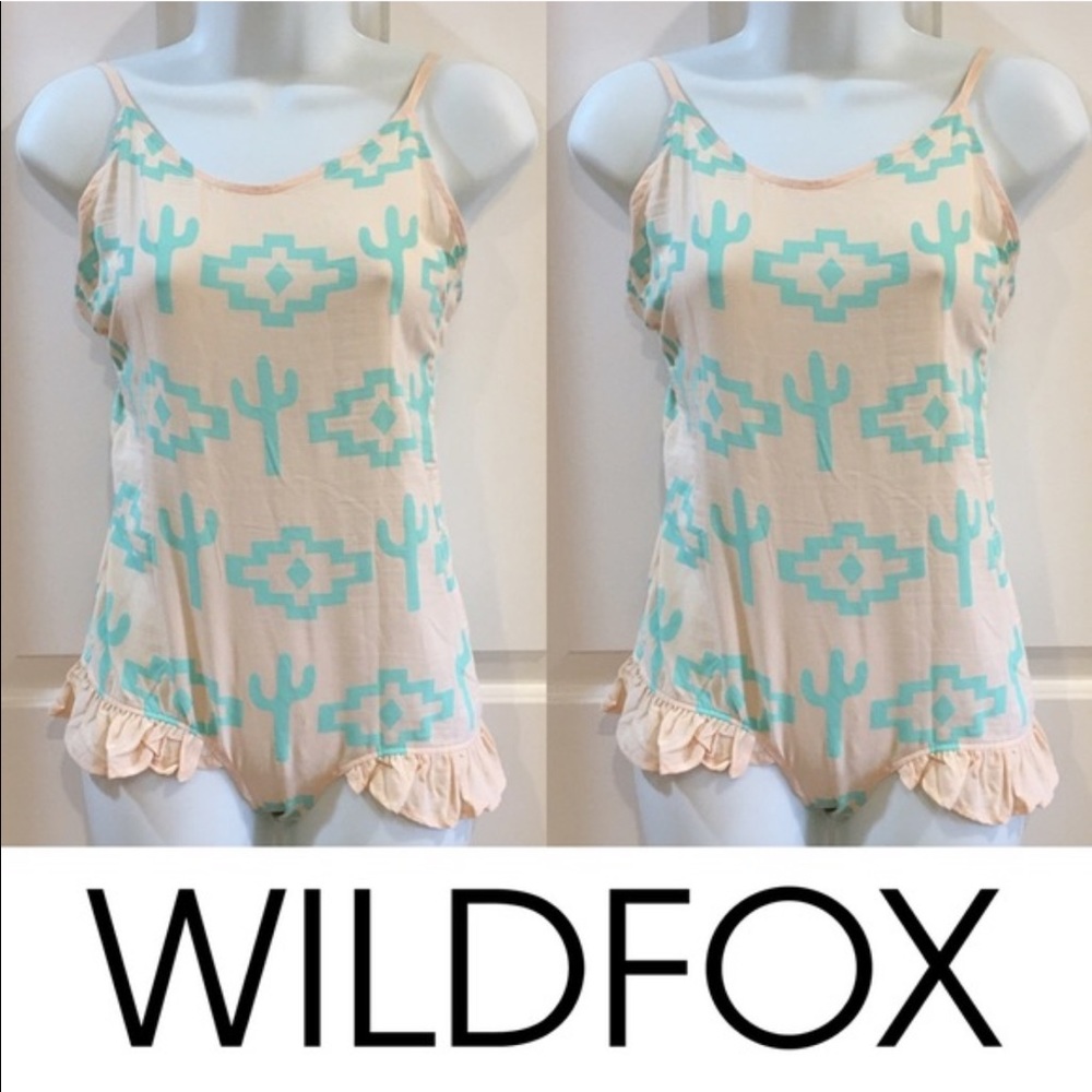 Wildfox intimates pajamas cactus sexy romper